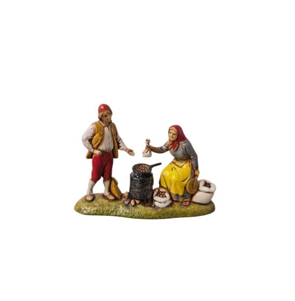 Scena venditrice di castagne 6 cm Landi Moranduzzo
