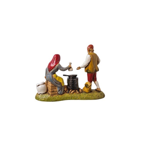 Scena venditrice di castagne 6 cm Landi Moranduzzo - immagine 3