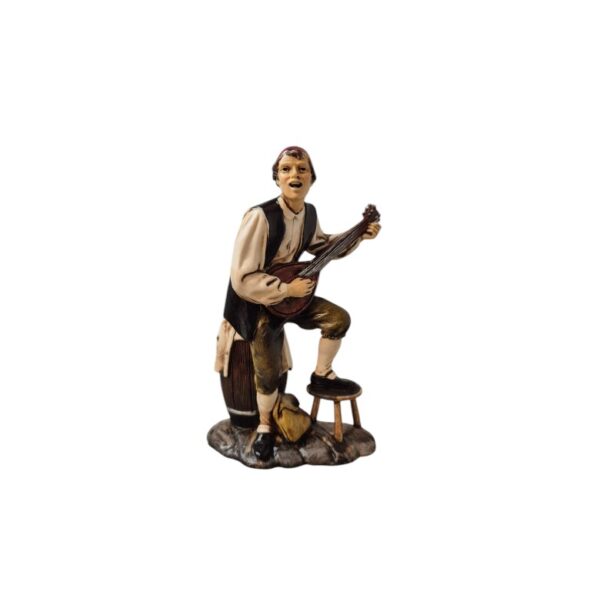 Pastore Cantastorie con mandolino 12 cm Landi Moranduzzo