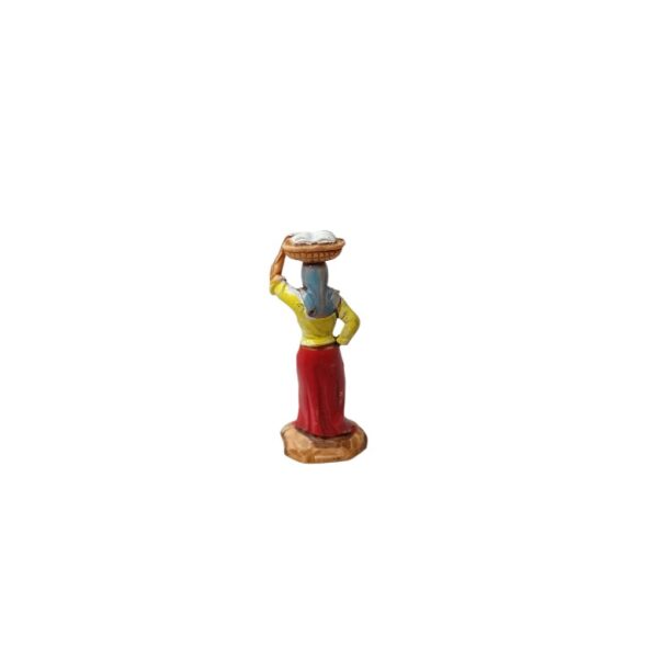 Pastore donna con cesto in testa Landi Moranduzzo 3,5 cm - immagine 3