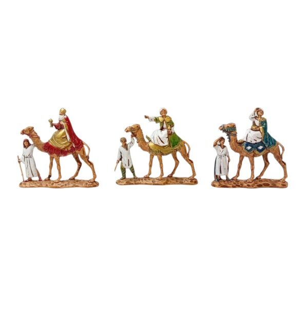 Tris Re Magi su cammello Landi Moranduzzo cm 3,5