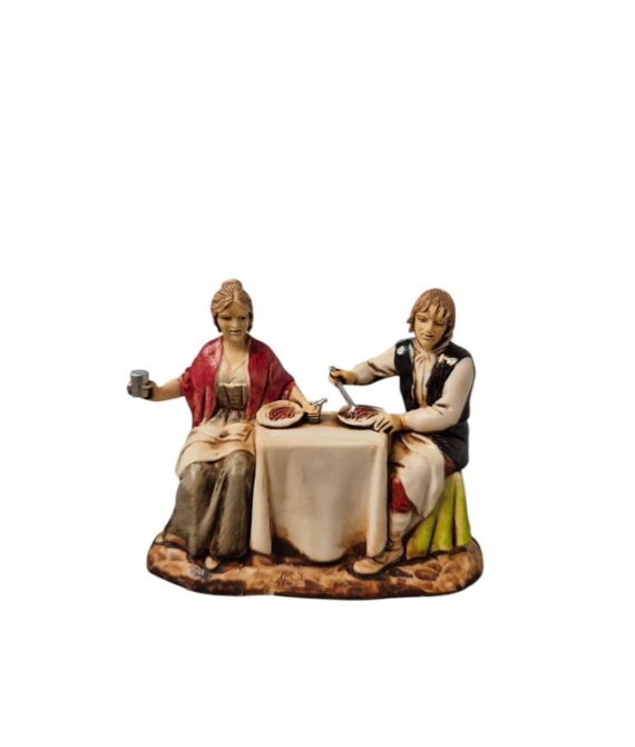 Pastori al tavolo Landi Moranduzzo 8 cm