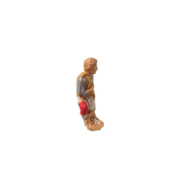 Pastore adorante inginocchiato Landi Moranduzzo 8 cm - immagine 4
