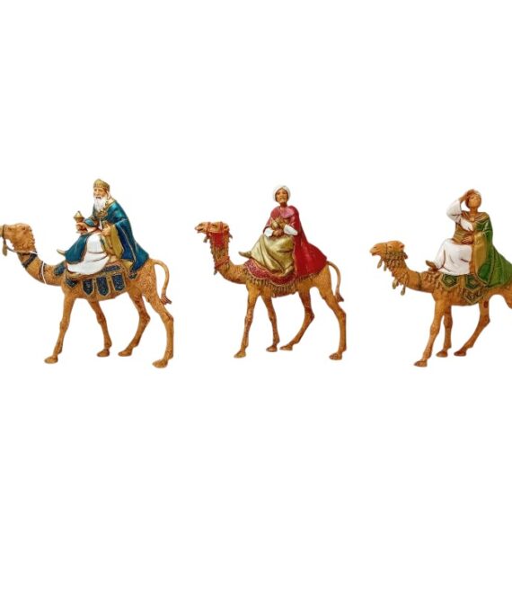 Tre Re Magi a Cammello cm 8 Landi Moranduzzo