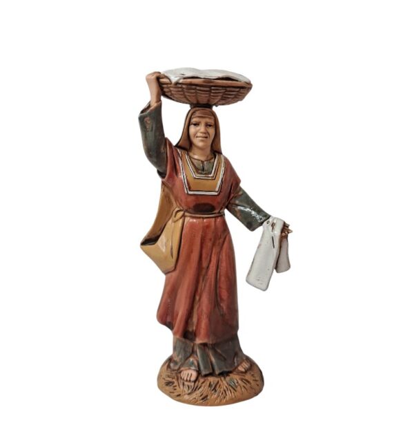 Pastore donna con cesto Landi Moranduzzo 10 cm
