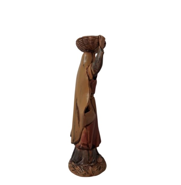 Pastore donna con cesto Landi Moranduzzo 10 cm - immagine 2