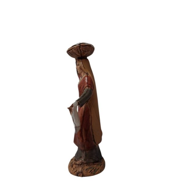 Pastore donna con cesto Landi Moranduzzo 10 cm - immagine 4