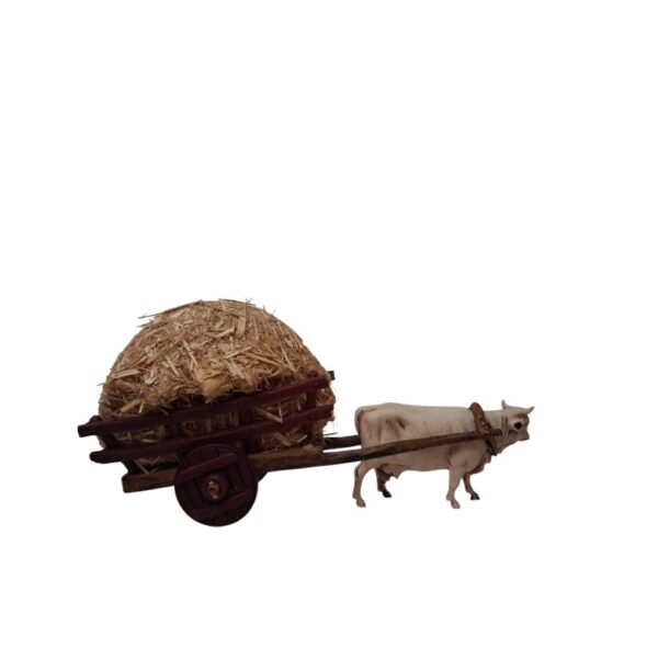 Carro con fieno e mucca Landi Moranduzzo cm 6
