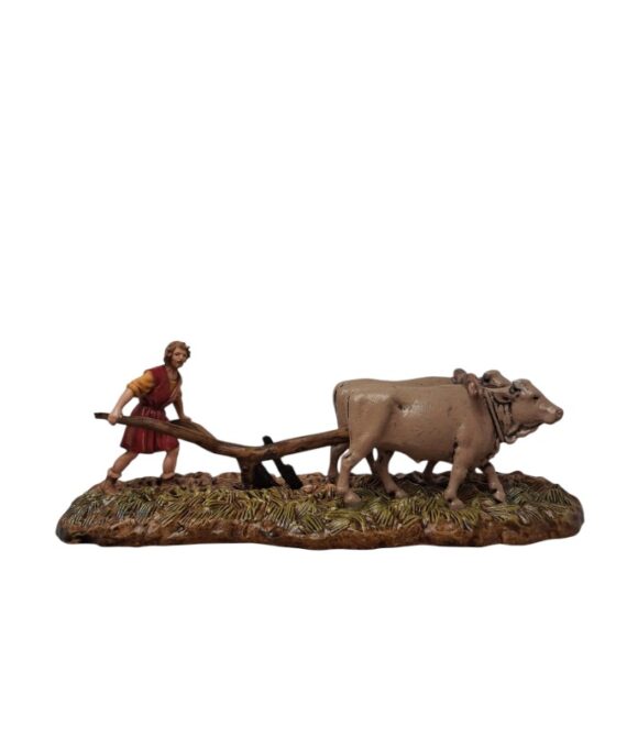 Pastore Contadino con aratro serie 6 cm Landi Moranduzzo