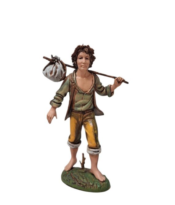 Pastore viandante con fagotto Landi Moranduzzo 12 cm