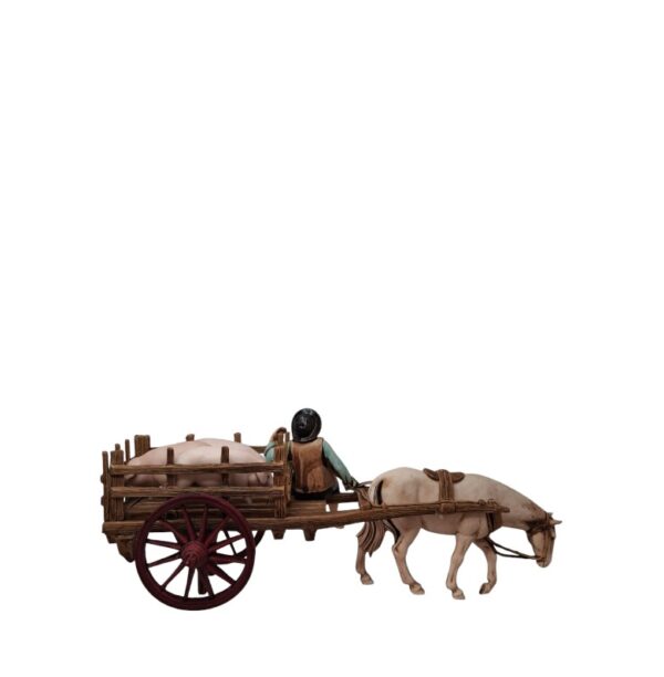 Gruppo Pastore con carretto con maiali Landi Moranduzzo 10 cm - immagine 3