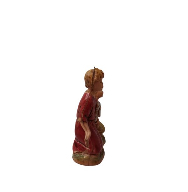 Pastori coppia bambini con agnello Landi Moranduzzo 10 cm - immagine 3