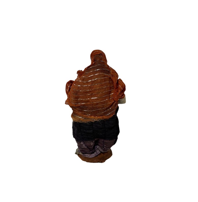 Pastore donna con anfore in terracotta vestita 22 cm - immagine 2