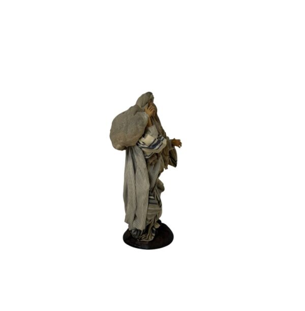 Pastore con sacco in terracotta vestito cm 22 - immagine 4