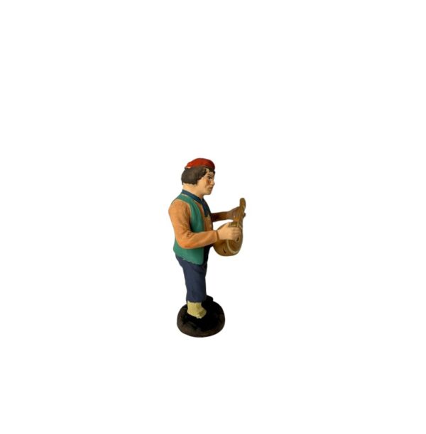 Pastore con chitarra in terracotta cm 10 - immagine 4