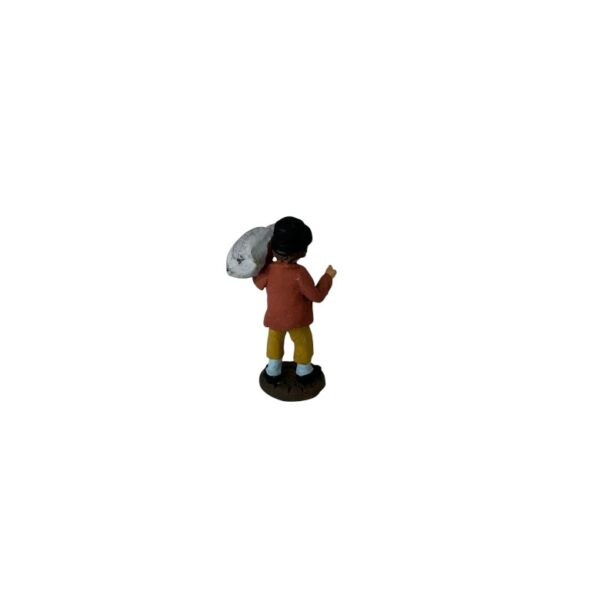 Pastore bambino con sacco terracotta cm 10 - immagine 2