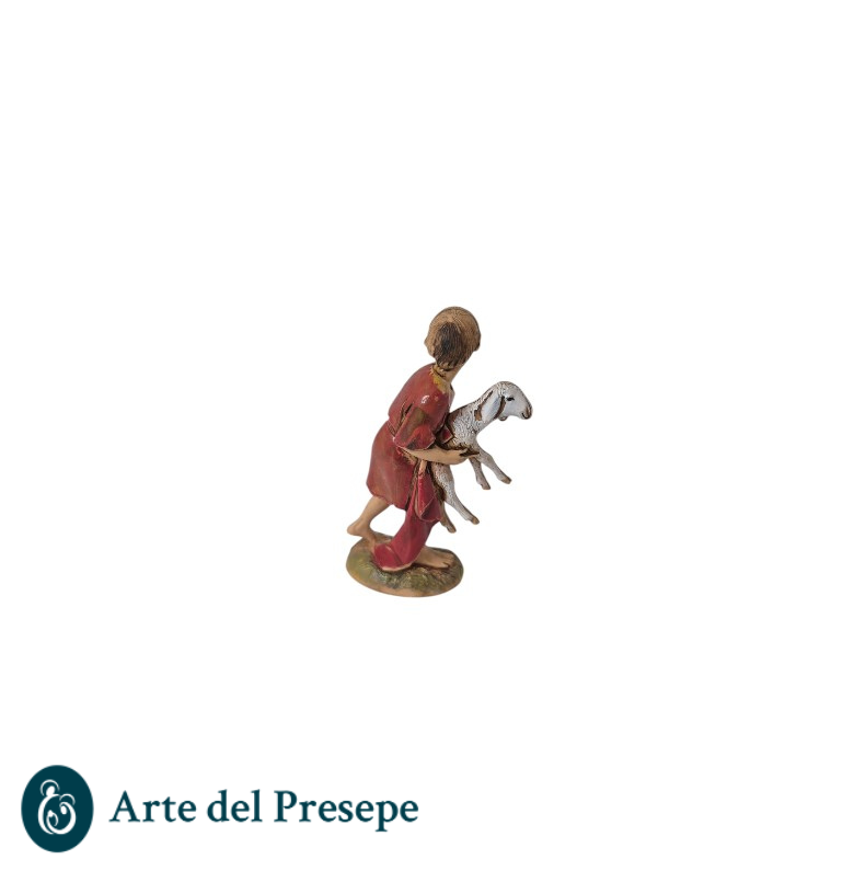 Bimbo con pecora da 10cm stile '700 12/26 - immagine 3