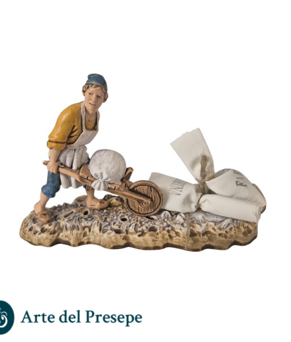 Fornaio con carretto  da 10cm stile ‘700 25/410