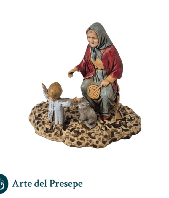 Gruppo vecchia con bimbo da 10cm stile ‘700 15/26