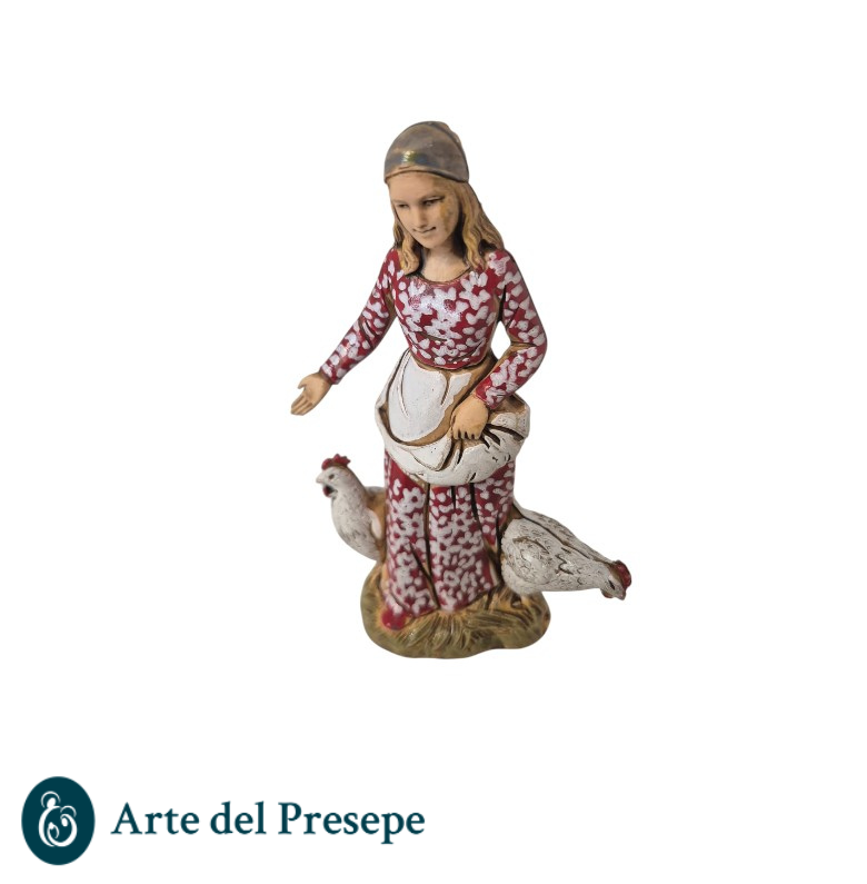 Donna con polli da 10cm stile '700 18/26