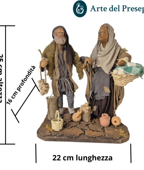 Coppia vecchietti da 25cm in Terracotta 39/26