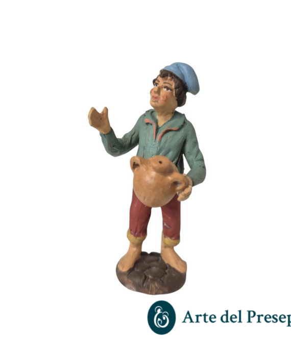 Uomo con brocca in mano in Terracotta da 10cm 25/288
