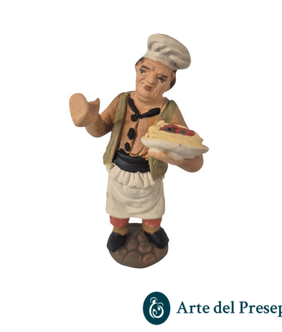 Pastore cuoco con spaghetti in Terracotta da 10cm 25/293