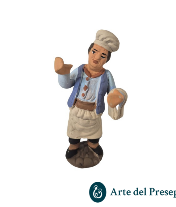 Pastore cuoco con tovaglia in Terracotta da 10cm 25/291