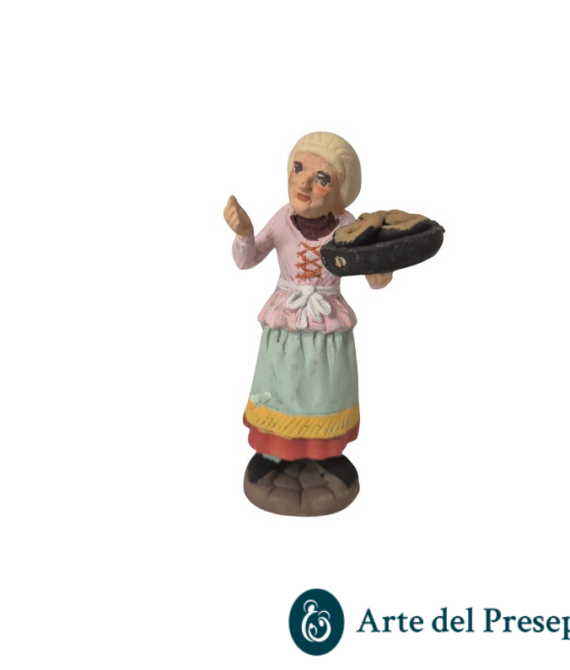 Panettiere donna vecchietta in Terracotta da 10cm 25/297