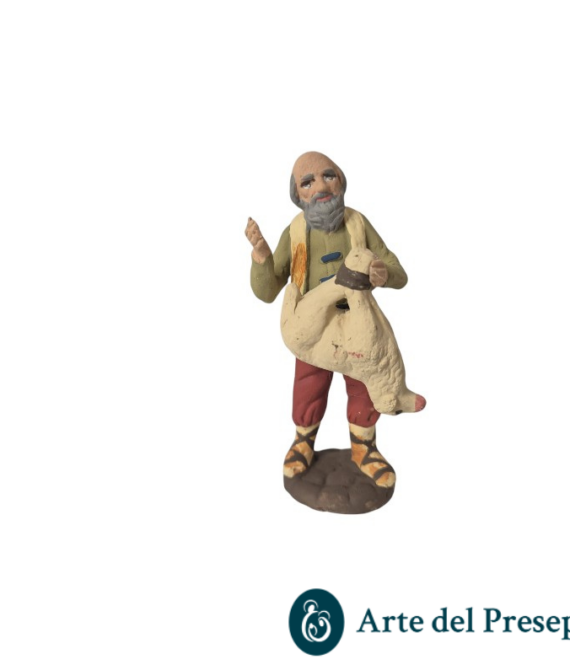 Pastore con agnello in mano in Terracotta da 10cm 25/305