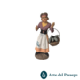 Donna con cesto d'ortaggi in Terracotta da 10cm 25/313