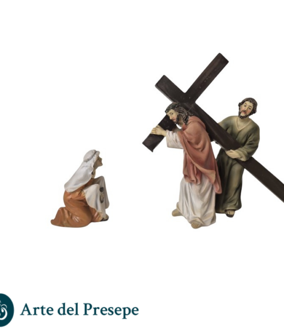 Scena salita sul monte Calvario 9cm P/26
