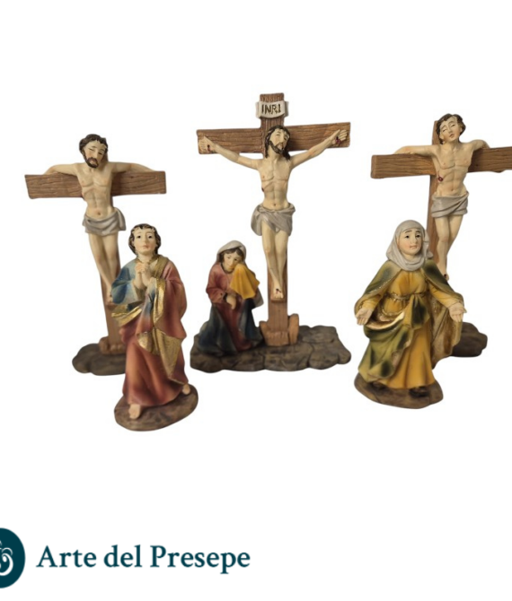 Crocifissione di Gesù con i 2 ladroni 9cm T/26