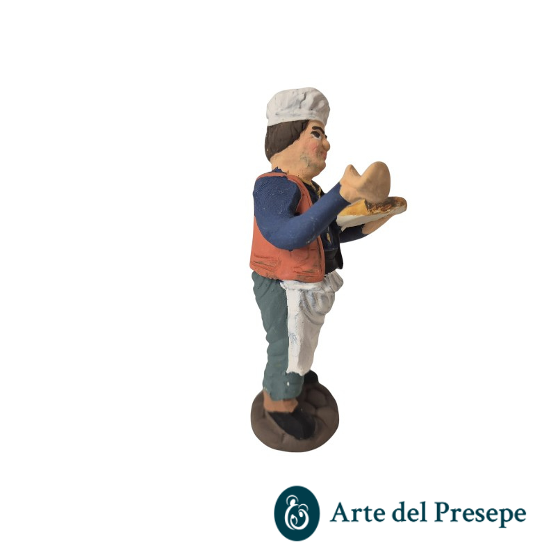 Pizzaiolo in Terracotta da 10cm 25/329 - immagine 4