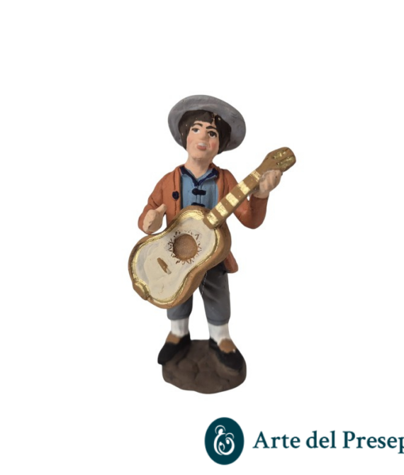 Musicista con chitarra in Terracotta da 10cm 25/330