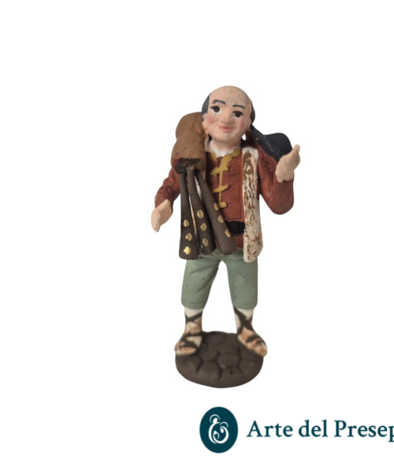Zampognaro anziano in Terracotta da 10cm 25/334