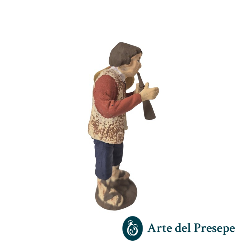 Pifferaio in Terracotta da 10cm 25/335 - immagine 4