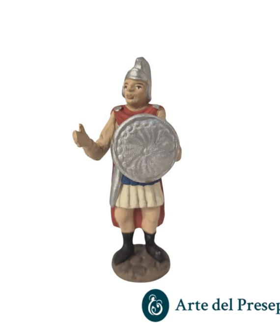 Soldato con scudo in Terracotta da 10cm 25/337