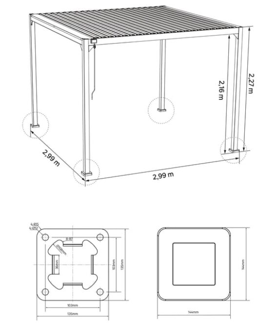 Pergola bioclimatica Air 3×3