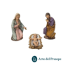 Set natività 3 pz Sacra Famiglia da 10cm stile '700 69/26