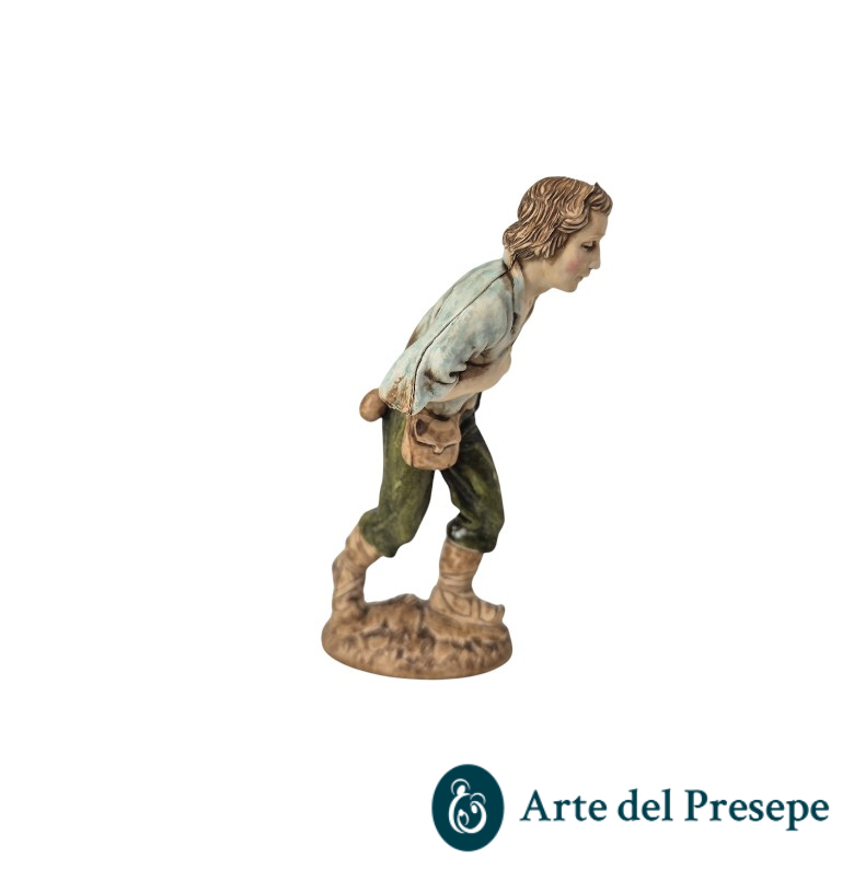 Pastore con cappello in mano da 12cm 53/26 CT2 - immagine 4
