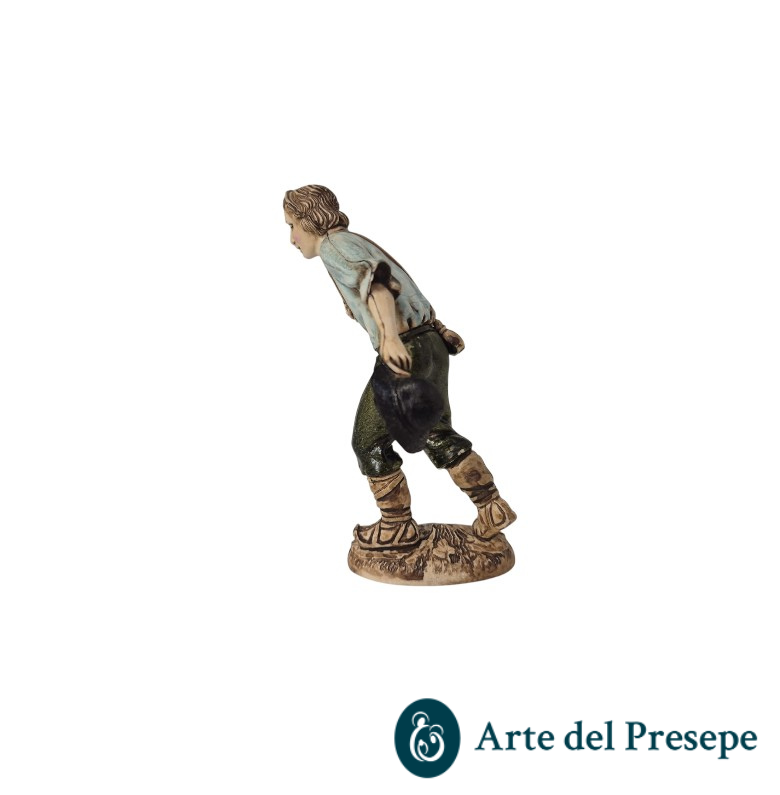 Pastore con cappello in mano da 12cm 53/26 CT2 - immagine 2