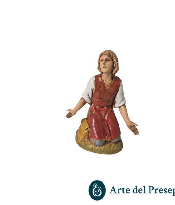 Donna inginocchiata con braccia aperte da 10cm stile ‘700 63/26