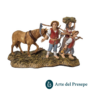 Contadini con cavallo da 10cm stile '700 67/26
