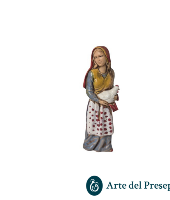 Donna con gallina da 8cm 99/26