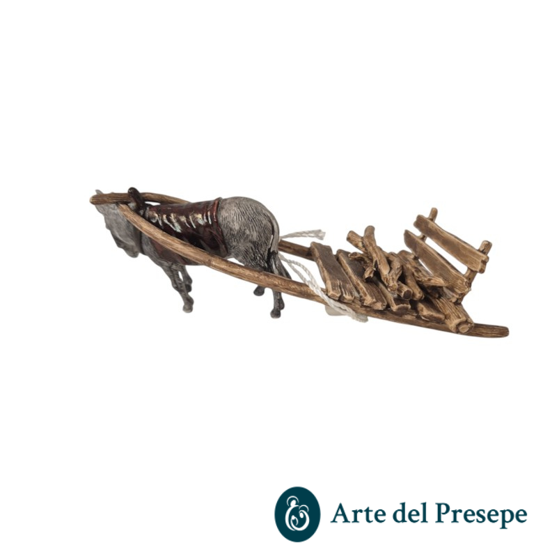 Carretto con asino da 10cm 106/26 - immagine 3