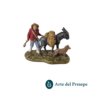Gruppo uomo con asino da 6cm 127/26