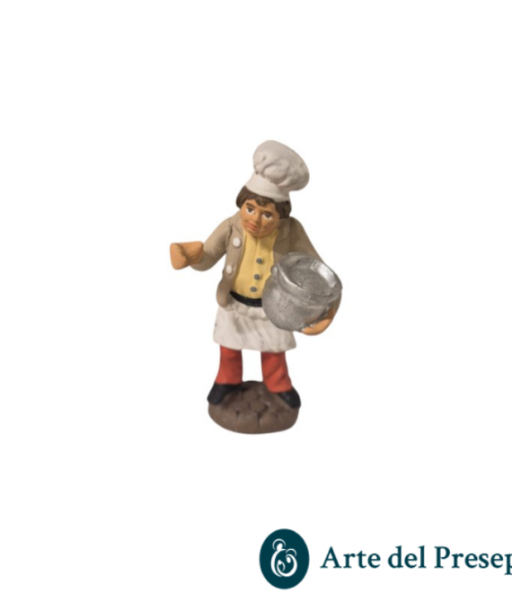 Cuoco con pentola in Terracotta da 7cm 156/26
