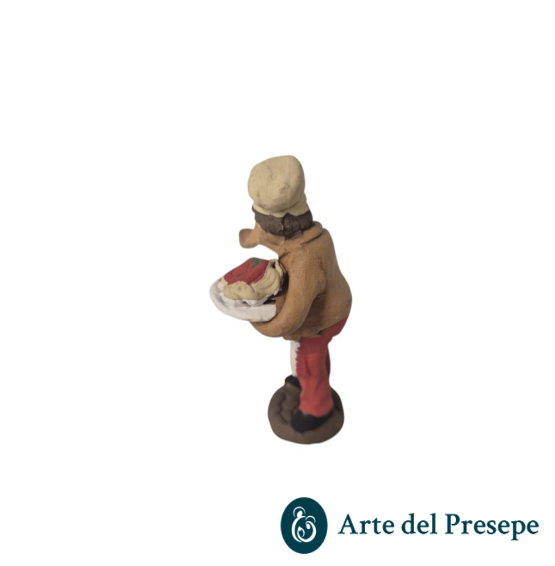 Cuoco con spaghetti in Terracotta da 7cm 157/26 - immagine 2