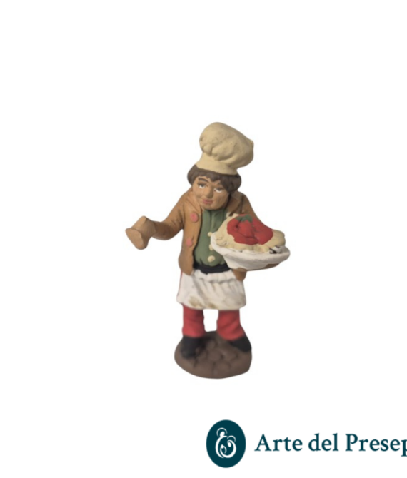 Cuoco con spaghetti in Terracotta da 7cm 157/26